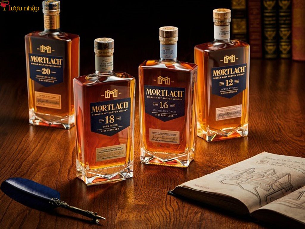 R.ượu whisky bộ sưu tập Mortlach 12 - Mortlach 16 - Mortlac 18 và Mortlach 20 Năm