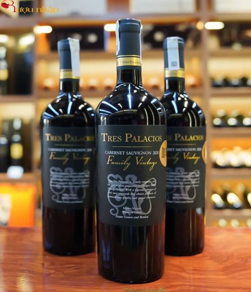 Rượu vang Chile Tres Palacios Family Vintage Cabernet Sauvignon