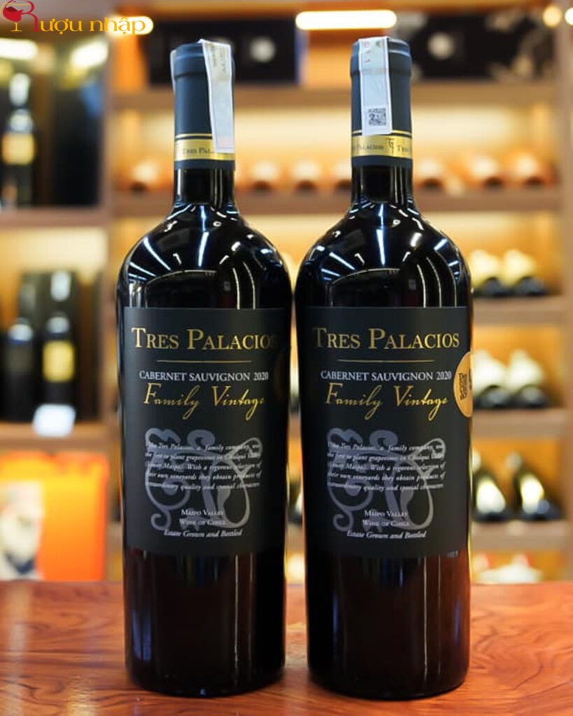 Rượu vang Chile Tres Palacios Family Vintage Cabernet Sauvignon