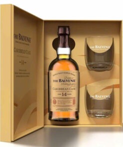 Rượu Balvenie 14 năm Caribbean Cask Hộp Quà Tết 2025 + 2 Ly