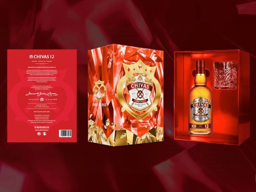 Chivas 12 Năm Hộp Quà Tết 2025 Rượu whisky Chivas 12 Năm Hộp Quà Tết 2025
