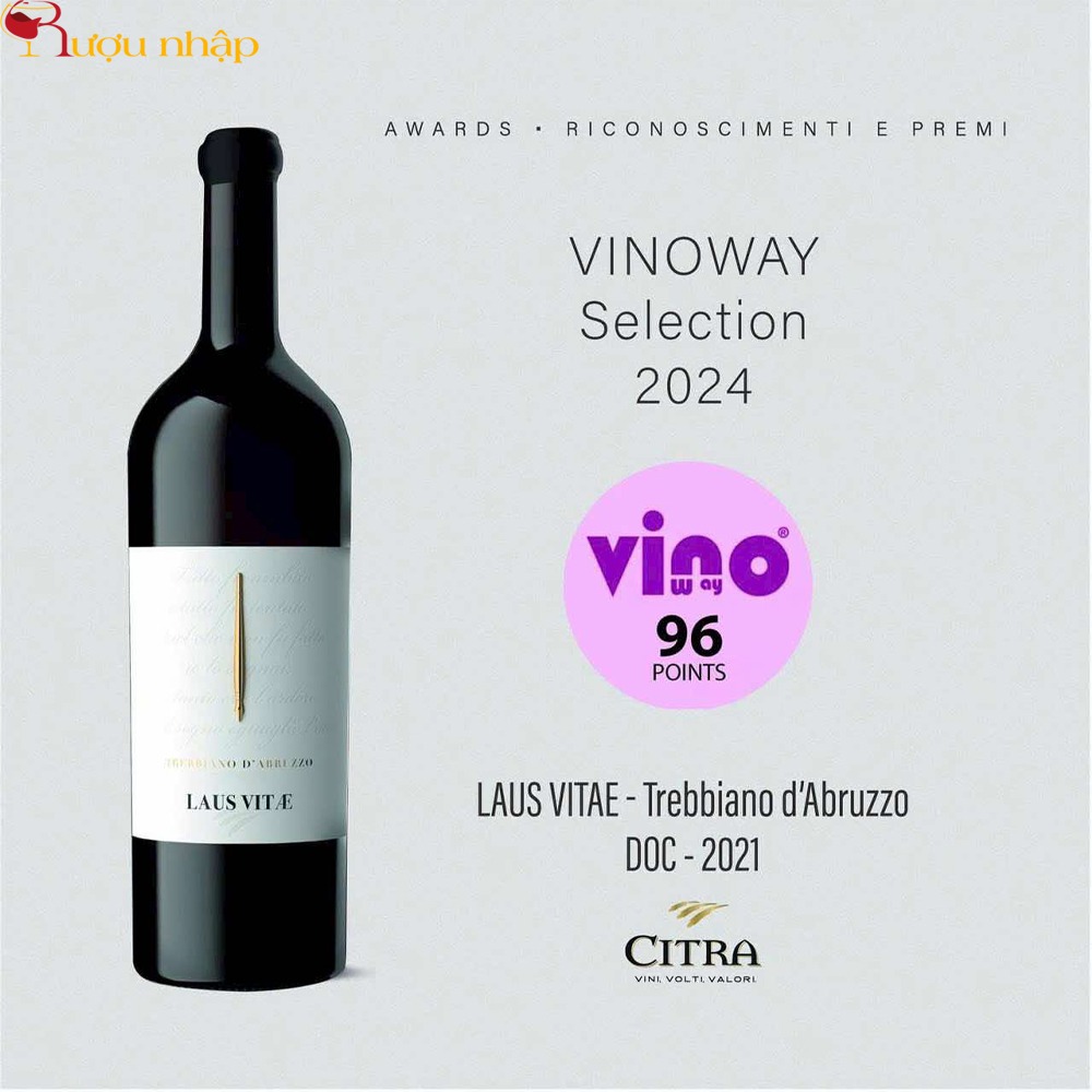 Laus Vitae Trebbiano D'Abruzzo DOC Rượu Vang Ý Laus Vitae Trebbiano D'Abruzzo DOC