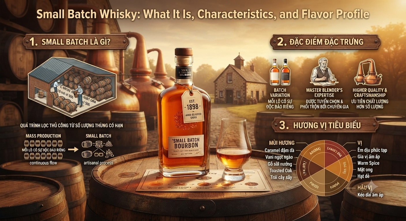 Small Batch Whisky là gì Đặc điểm và hương vị đặc trưng