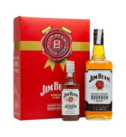 Jim Beam Bourbon 1L Hộp quà Tết 2025