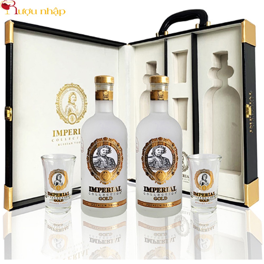 Vodka Sa Hoàng Vàng 1 Lít Rượu Vodka Sa hoàng Nga Impariel Gold