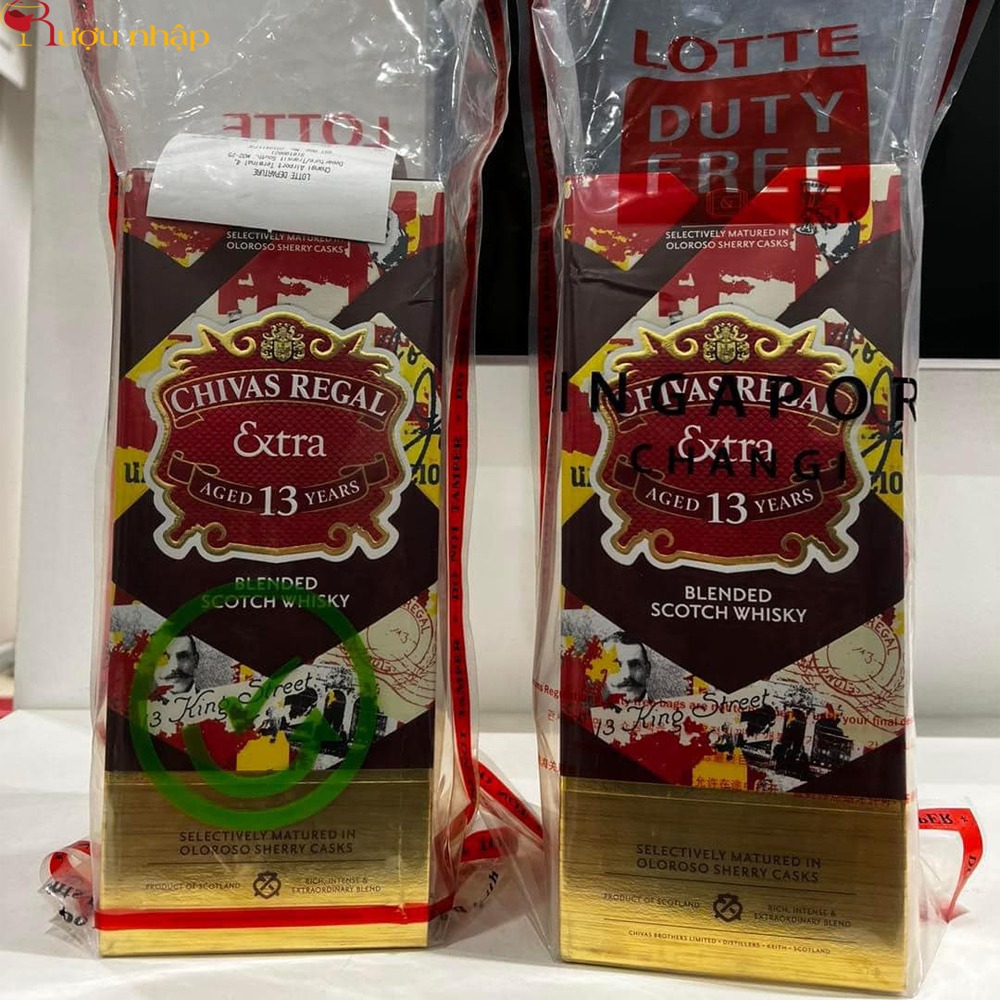 Chivas 13 Extra xách tay Chivas 13 Extra xách tay Chai đỏ