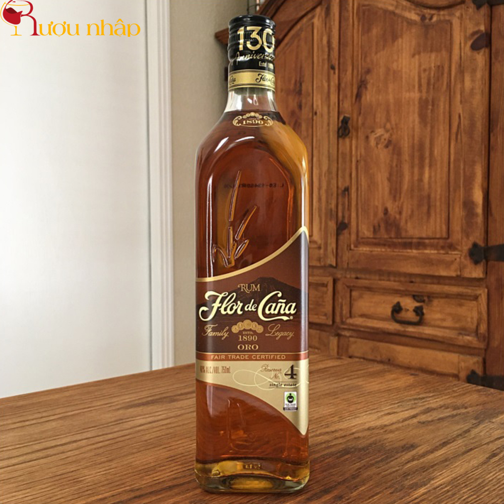 Rum Flor de Cana 4 năm Gold - Anejo Oro