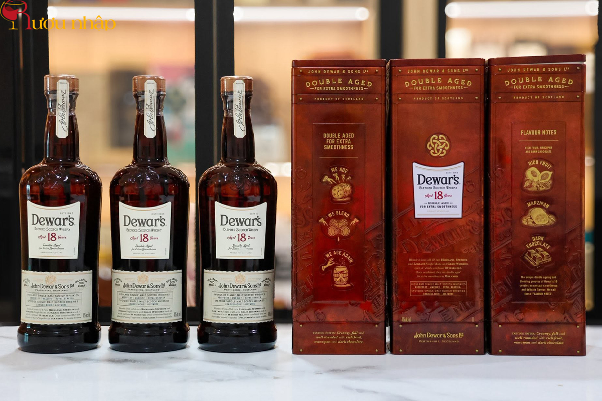 Rượu Dewar's 18 Năm Double Aged Hàng chính hãn