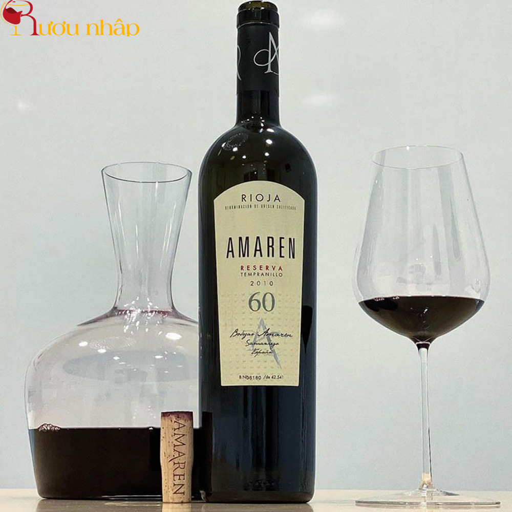 Rượu Vang Amaren 60 Tempranillo Reserva Chính Hãng