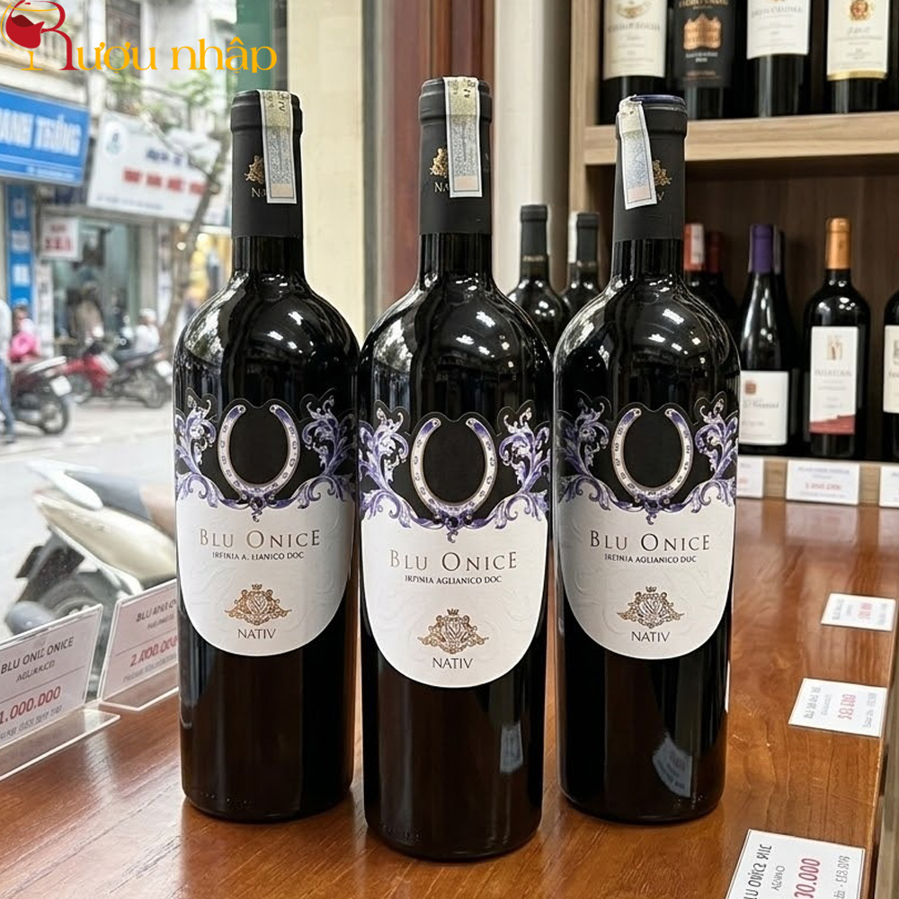 Rượu Vang Blu Onice Irpinia Aglianico DOC – Vang Đỏ Cao Cấp Ý