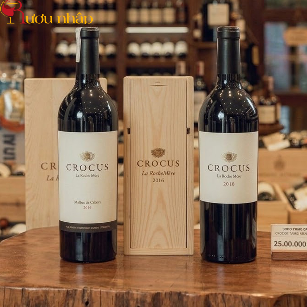 Rượu Vang Crocus La Roche Mere Malbec de Cahors Tinh Hoa Từ Giống Nho Malbec