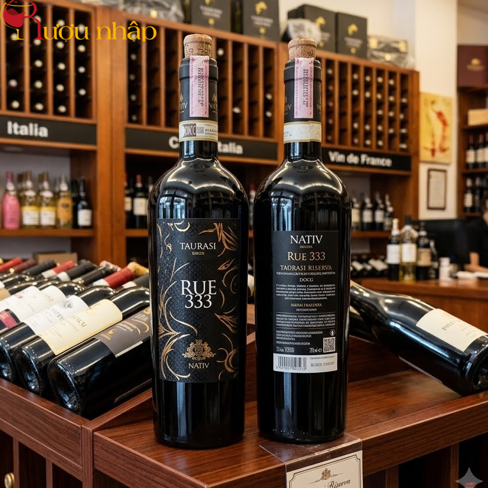 Rượu Vang Taurasi Riserva Rue 333 NATIV Vang đỏ Ý