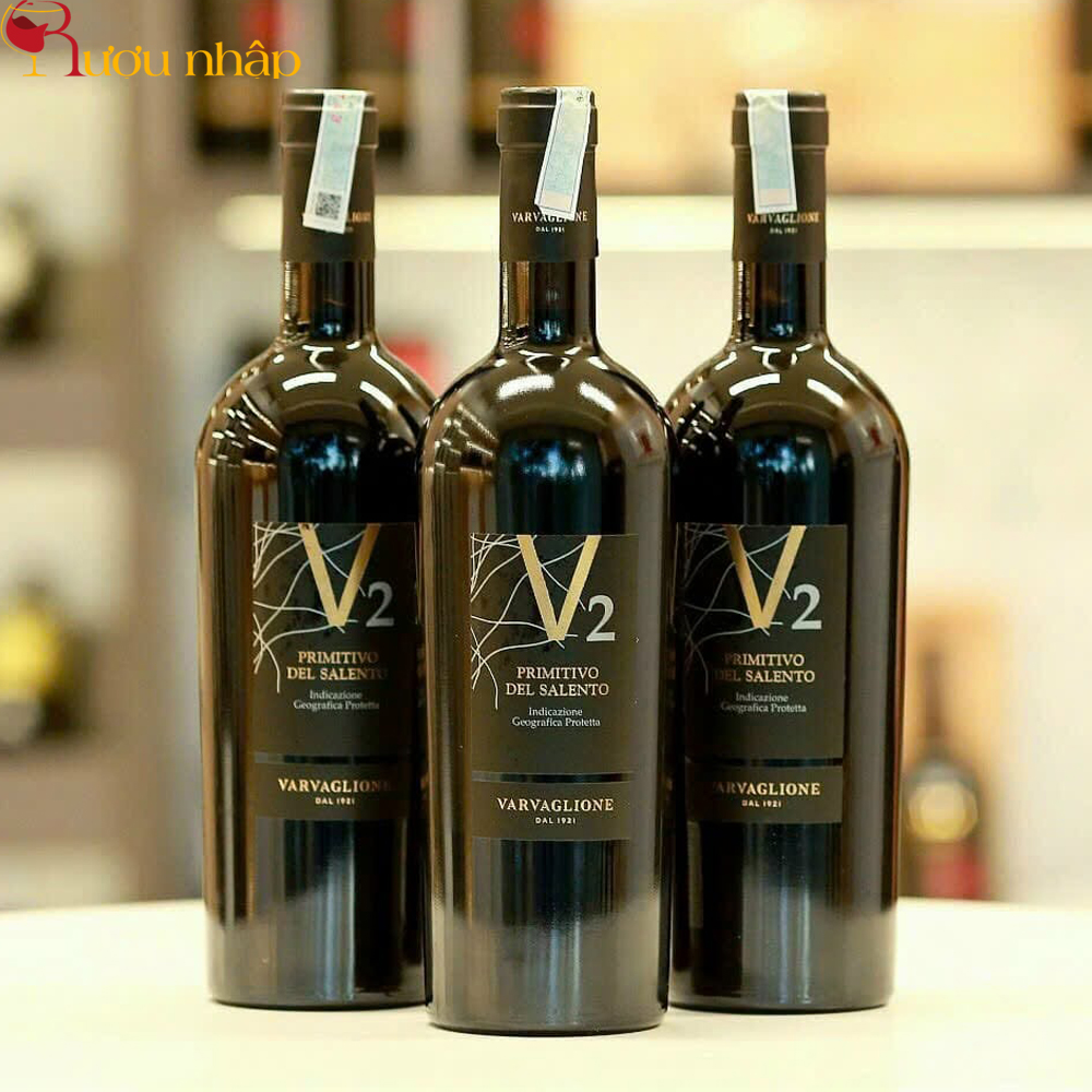 Rượu Vang V2 Primitivo Del Salento
