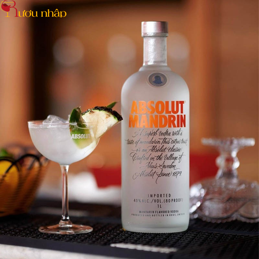 Rượu Vodka Absolut Mandrin Vodka Thụy Điển Vị Cam