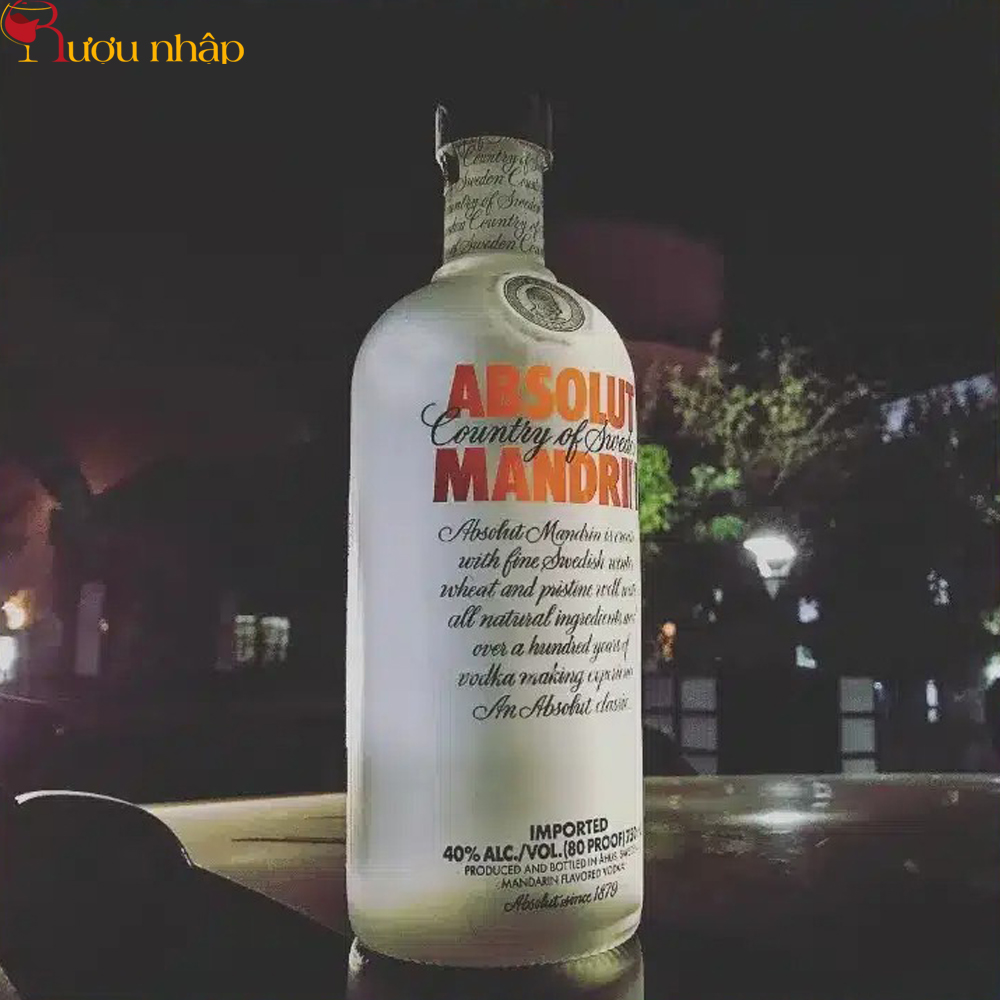 Rượu Vodka Absolut Mandrin hương Cam Quýt