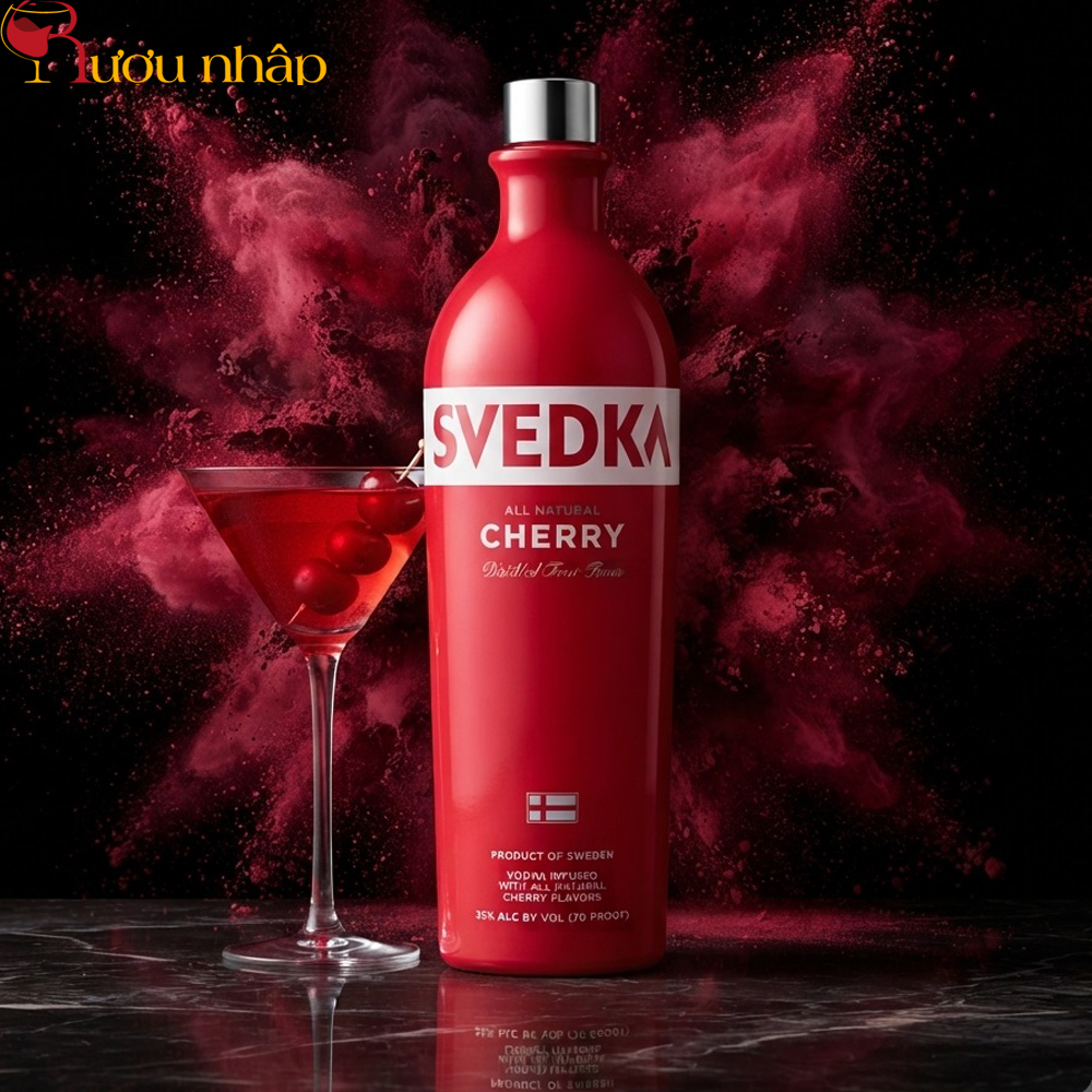Rượu Vodka Svedka Cherry Chính Hãng