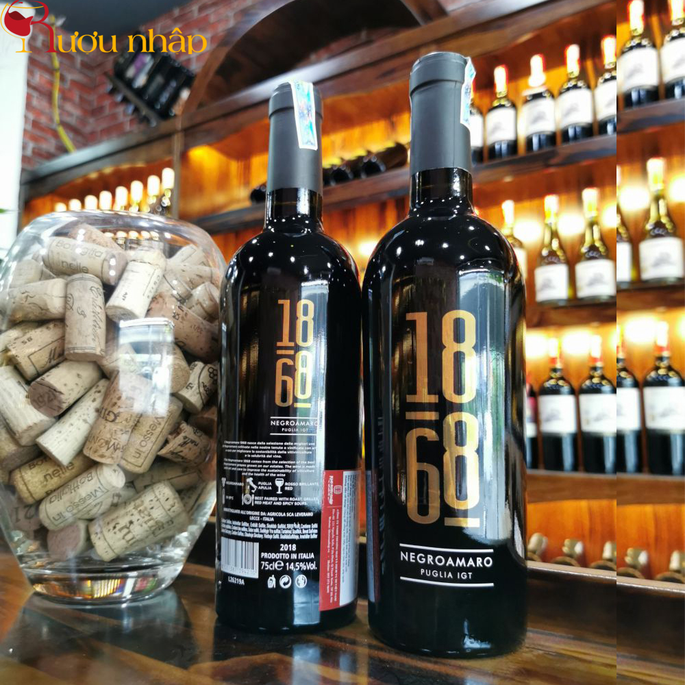 Rượu vang 1868 Negroamaro Puglia IGT