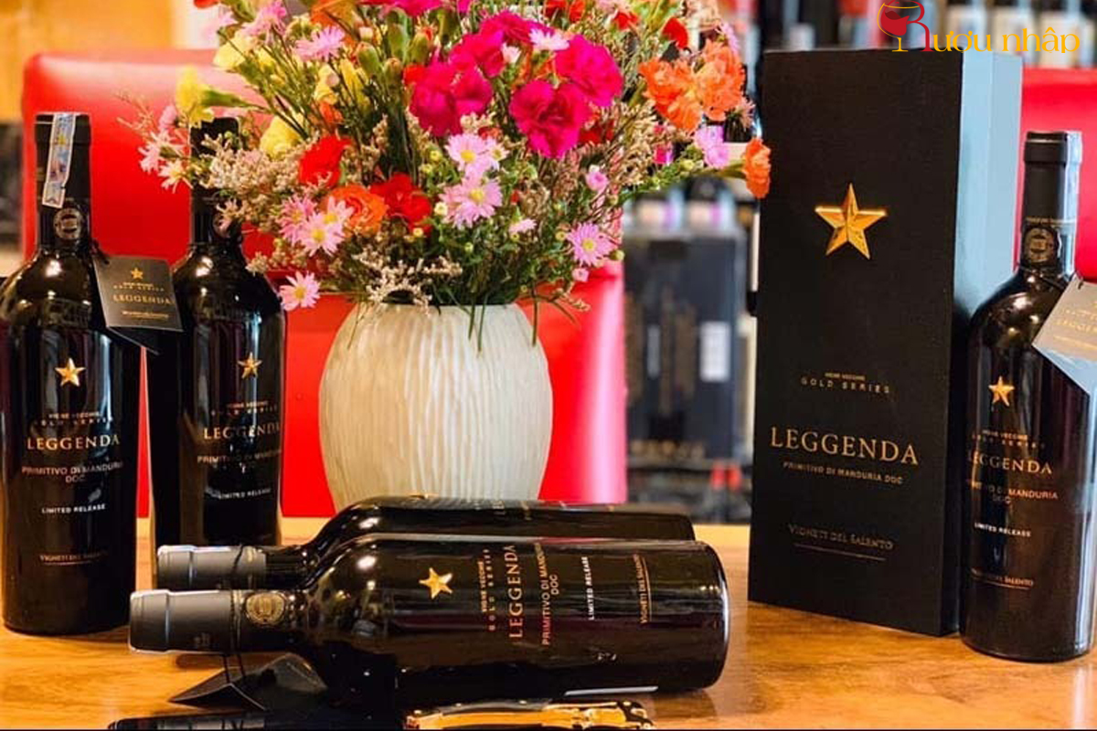 Rượu vang Ý Leggenda Primitivo Di Manduria Chính Hãng Cao Cấp