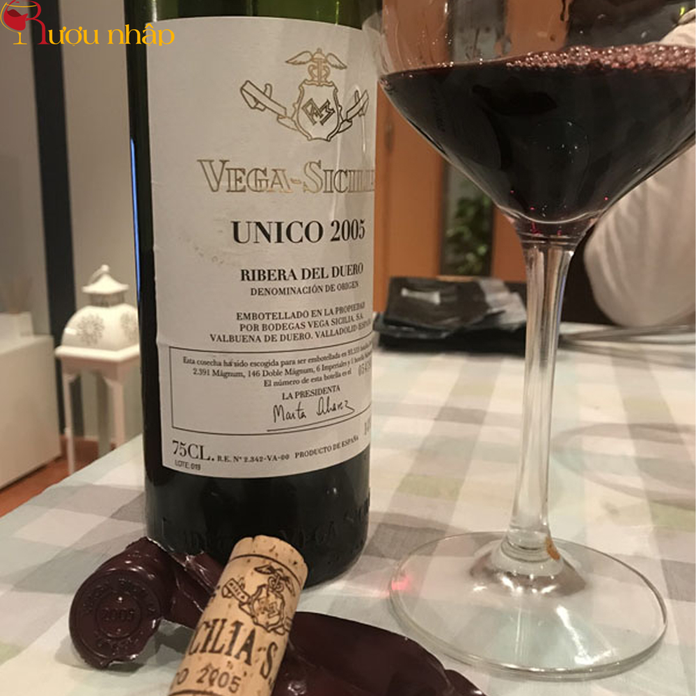 Rượu vang vega sicilia único ribera del duero