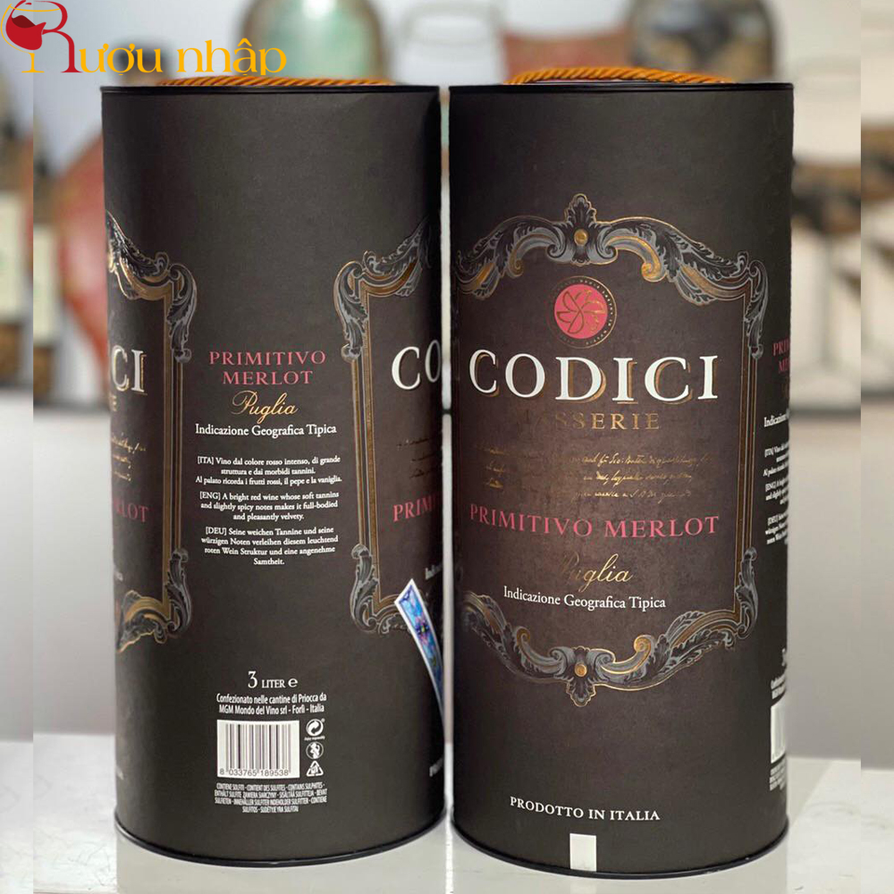 Vang Bịch Codici Masserie 3L nhập khẩu