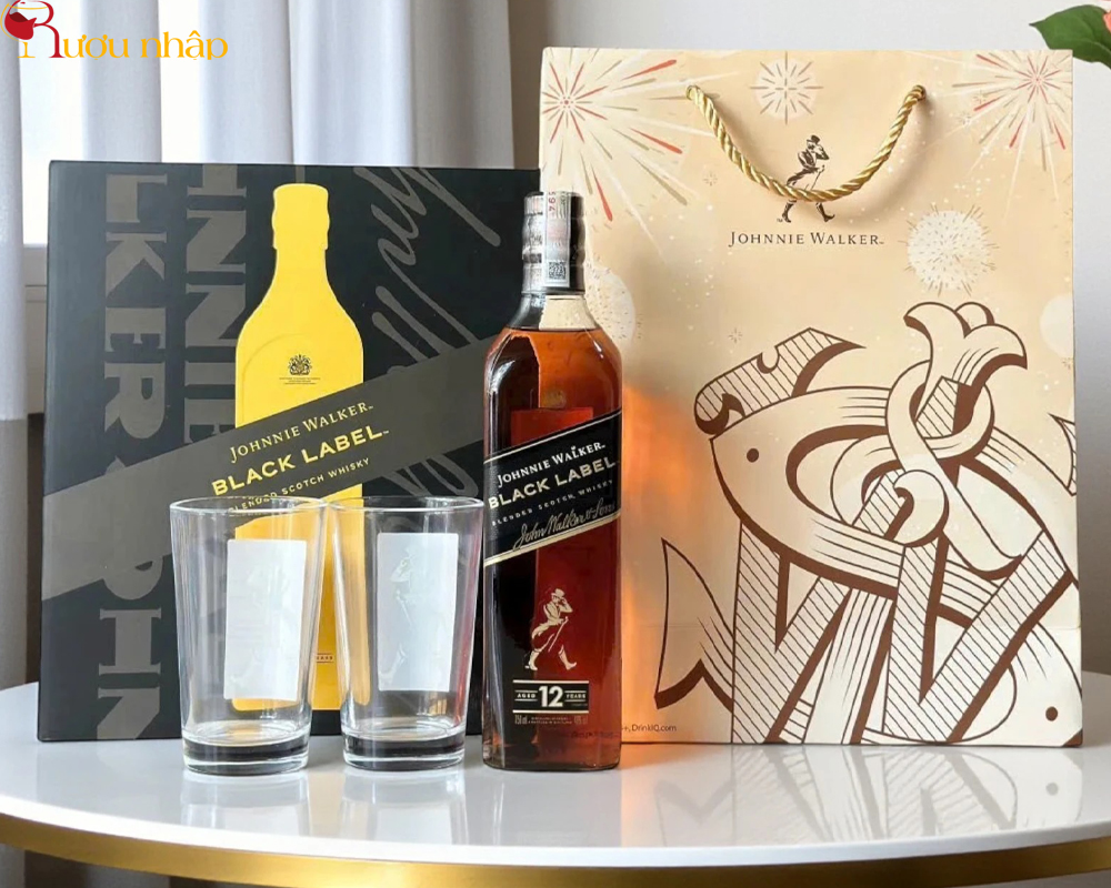 Johnnie Walker Black - Hộp quà Tết 2026 Rượu Johnnie Walker Black Label Hộp Quà Tết 2026 Chính Hãng