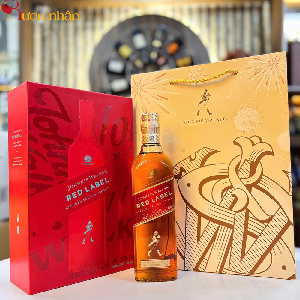 Rượu Johnnie Walker Red Label – Hộp quà Tết 2026 Giá Tốt Nhất