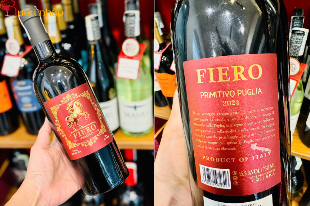 Vang Ý Fiero Primitivo Puglia Giá Tốt