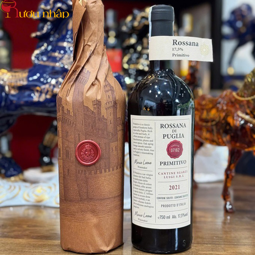 Vang đỏ Ý Rossana di Puglia Primitivo Vang đỏ Ý Rossana di Puglia Primitivo