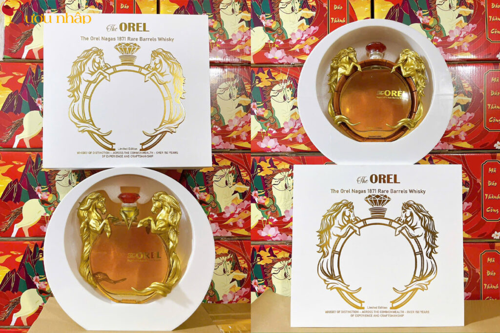 Rượu Linh Vật Ngựa Đôi The Orel Nagas 1871 Bính Ngọ