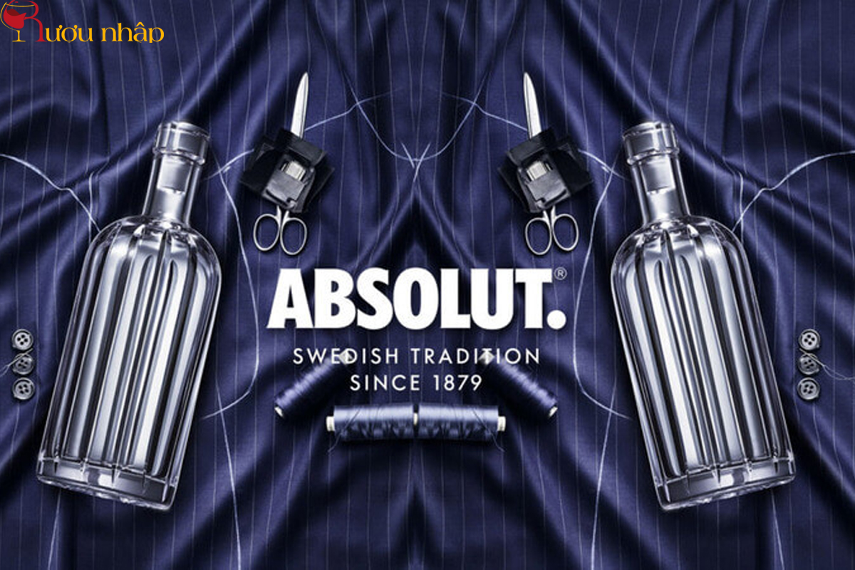 Absolut Crystal Pinstripe Black Bottle
