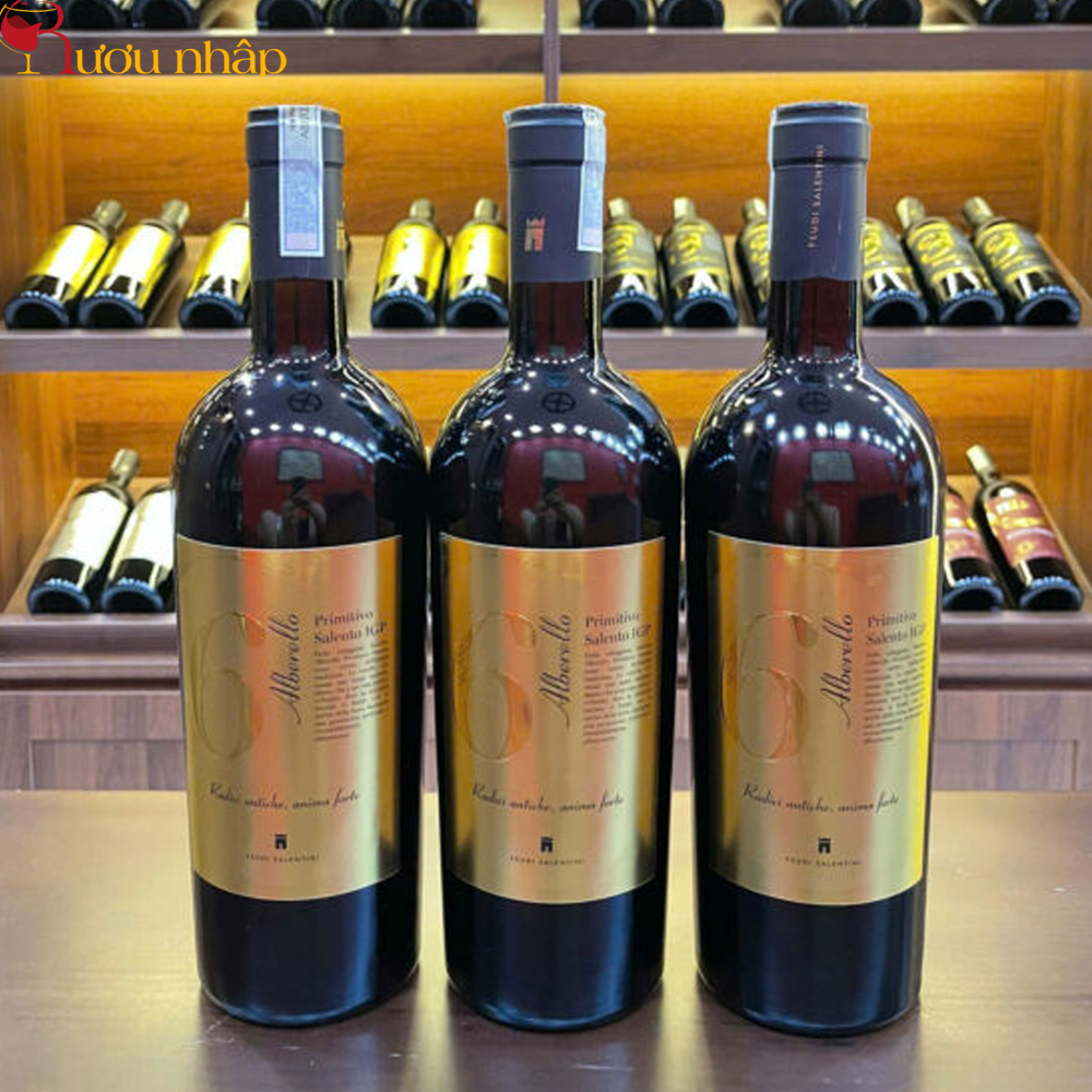 Vang Ý Alberello 6 Primitivo Salento IGP Chính Hãng
