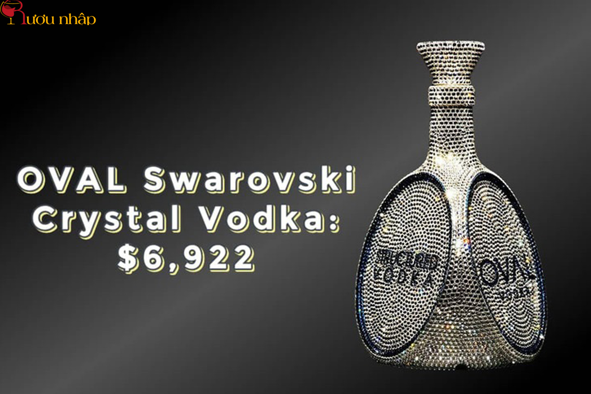 OVAL Swarovski Crystal Vodka