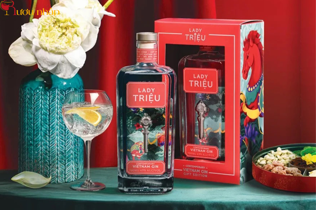 Rượu Gin Lady Triệu Hộp quà – Quà Tết doanh nghiệp Giá rẻ