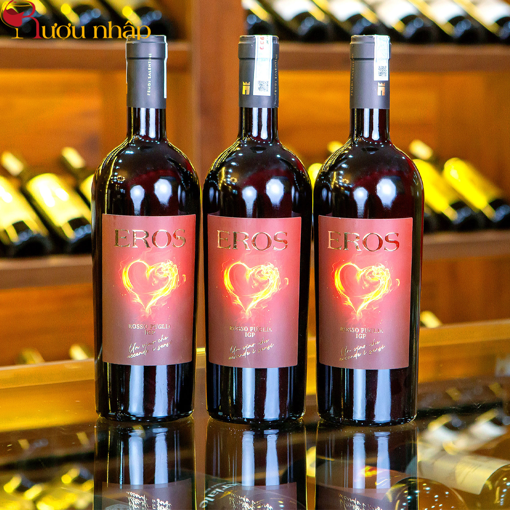 Rượu vang Ý Eros Rosso Puglia IGP 