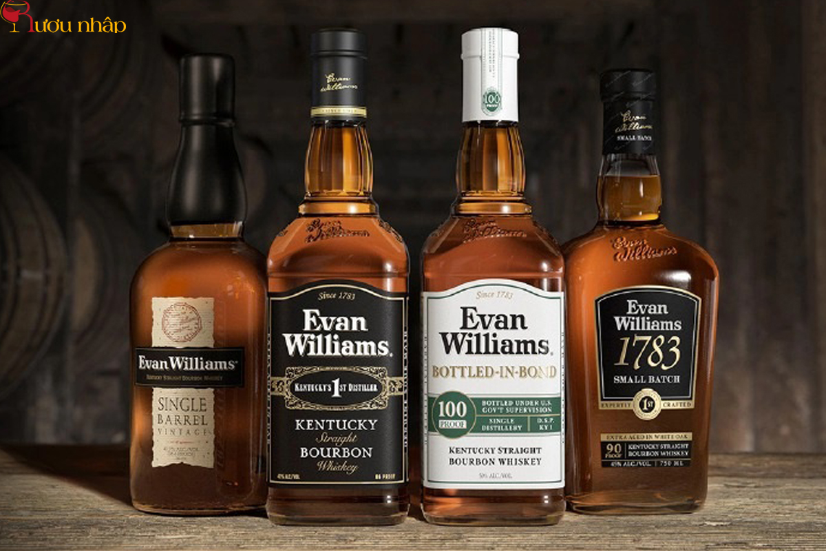 Rượu Evan Williams 750ml được làm từ các loại nguyên liệu như ngô, lúa mạch.