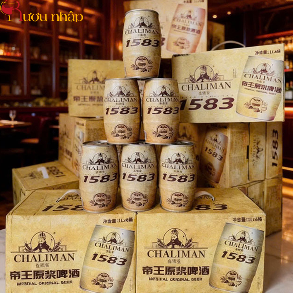 Bia Chaliman 1583 Imperial Original lager bom 1L