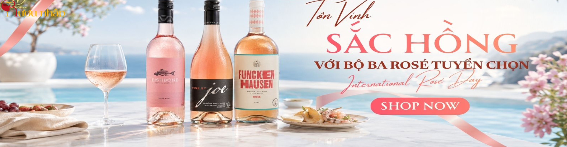 Rượu Vang Hồng Nhập Khẩu Chính Hãng