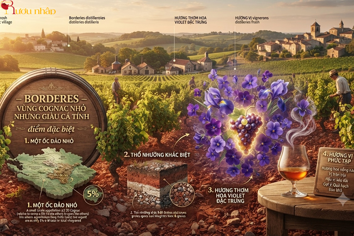 Borderies có gì đặc biệt Vùng Cognac nhỏ nhưng giàu cá tính