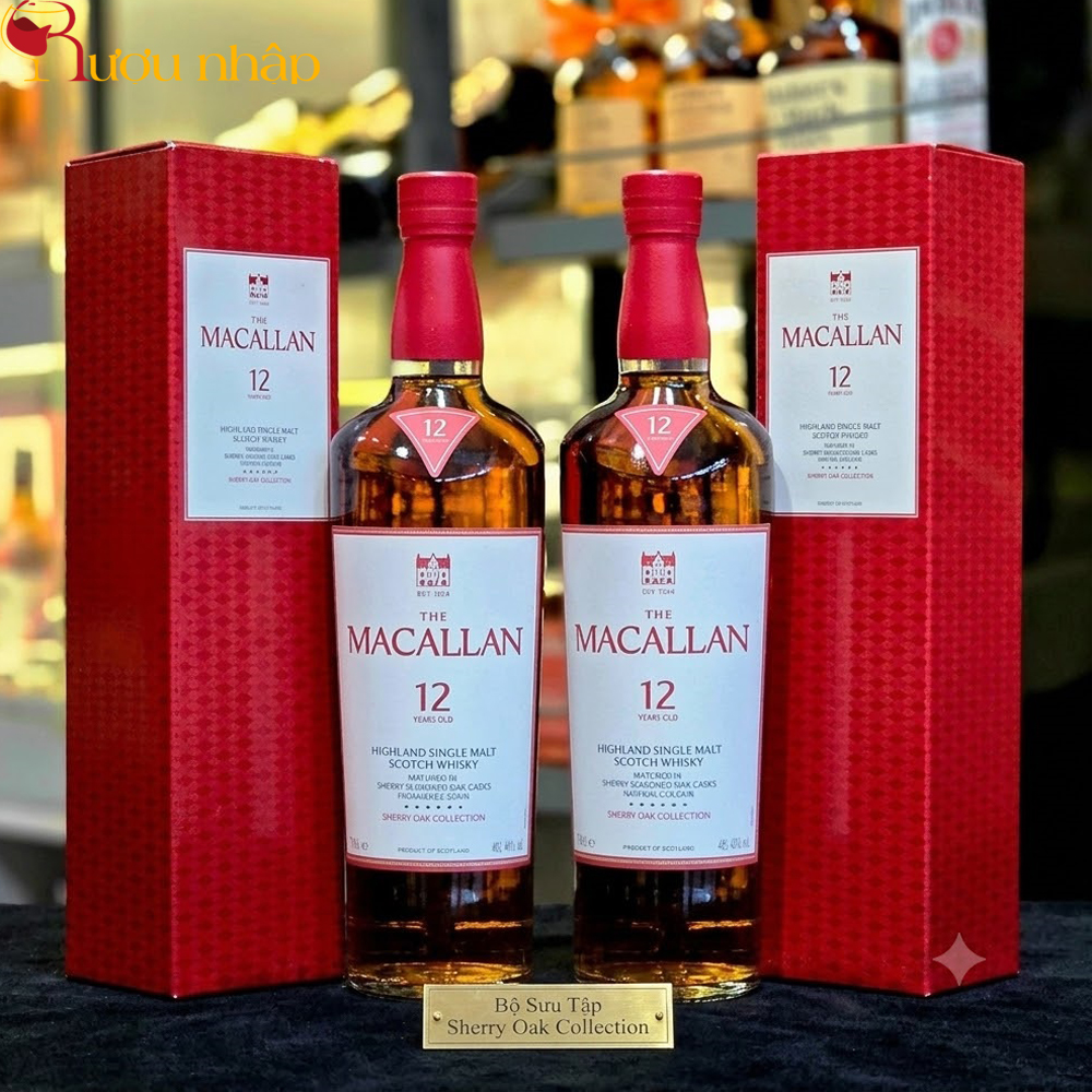 Rượu Macallan 12 Sherry Cask Mẫu Mới Sherry Collection