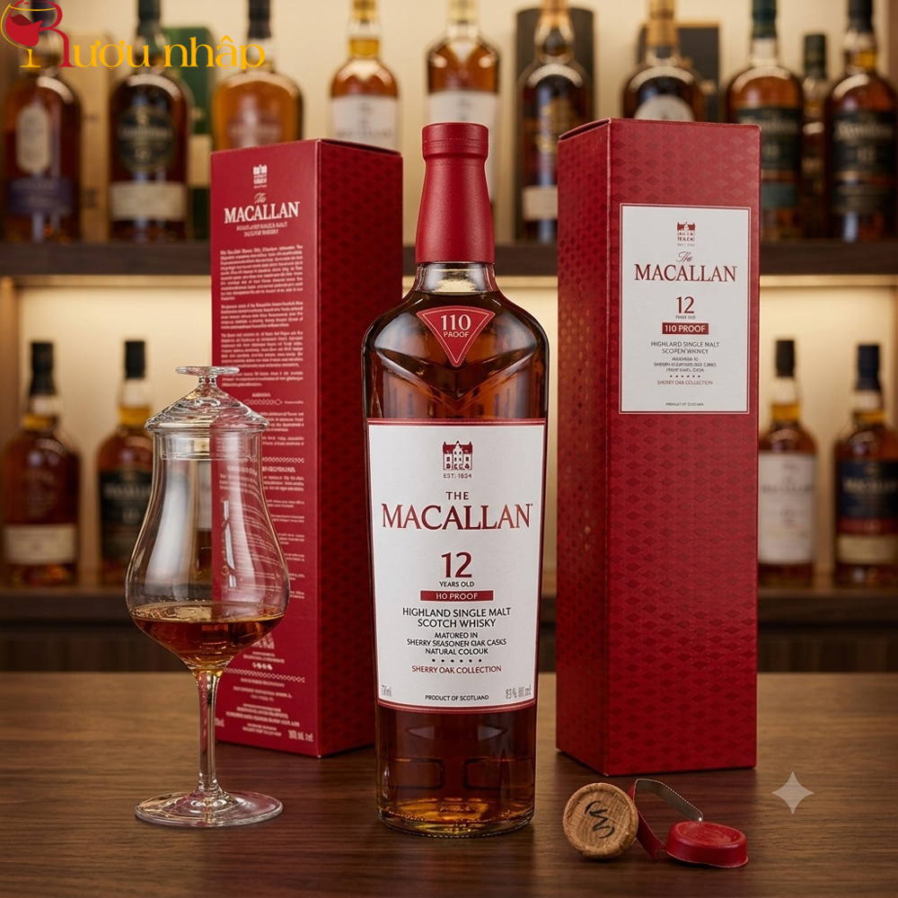 Rượu The Macallan 12 Years Old Sherry Oak 2025 Chính Hãng