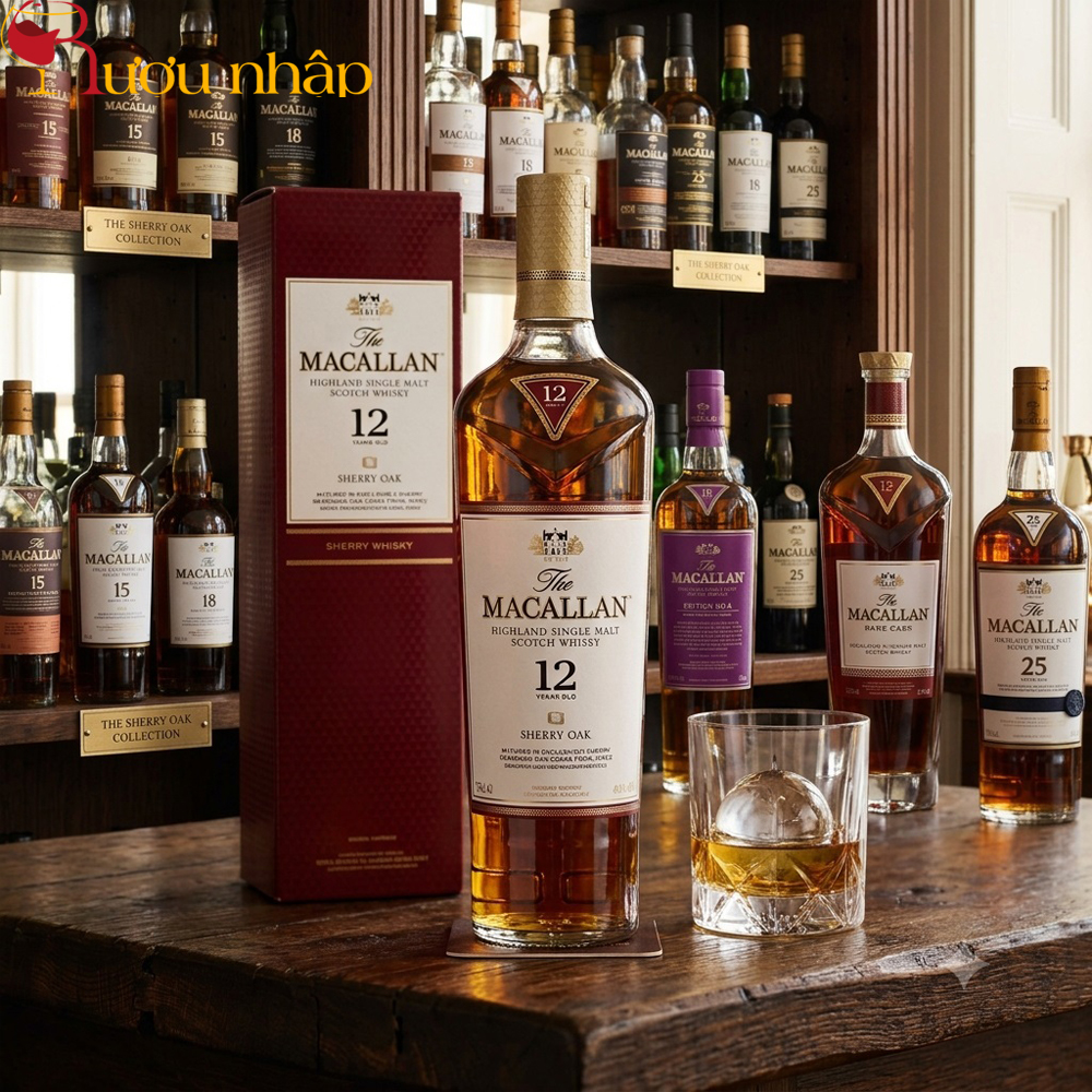 Rượu The Macallan 12 Years Old Sherry Oak 2025
