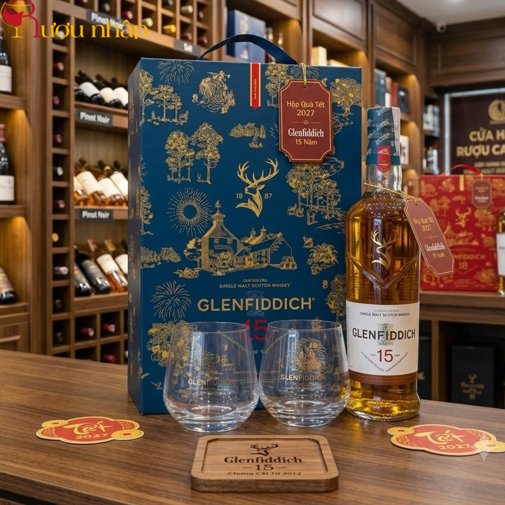Glenfiddich 15 Year old Hộp quà Tết 2027