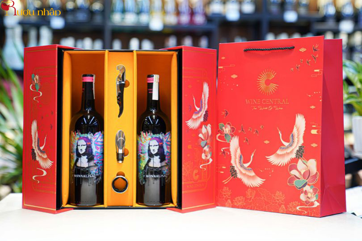 Hộp quà 2 chai Monnalisa Vino Rosso