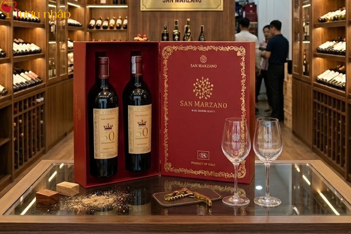 Hộp quà tặng 2 chai rượu vang 50 Anniversario Vino Rosso d’Italia