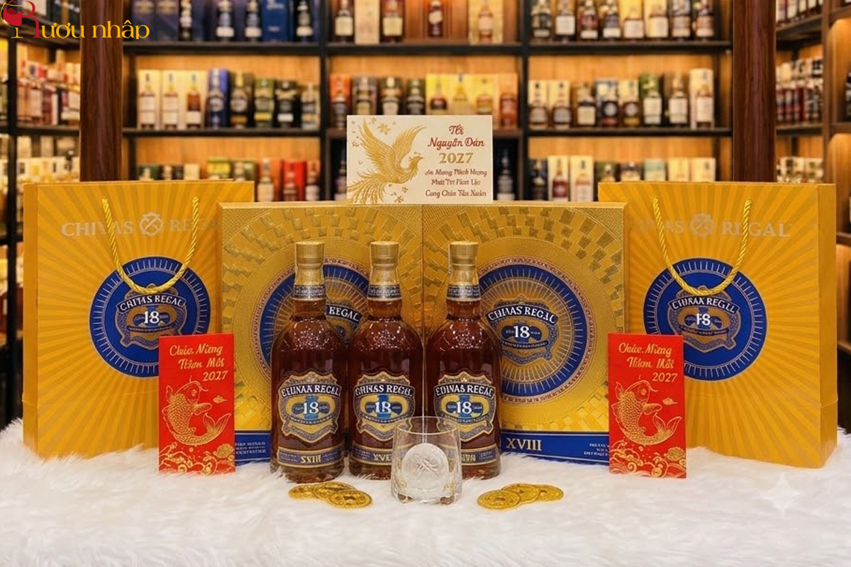 Rượu Chivas 18 Hộp Quà Tết – Hộp Quà Tết Đinh Mùi 2027