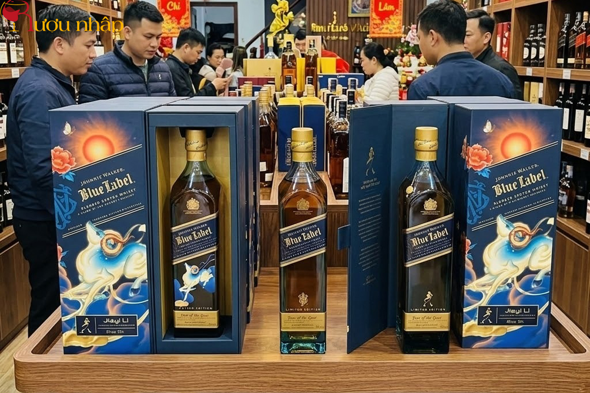 Rượu Johnnie Walker Blue Label Year of the Goat 2027 – Phiên Bản Tết Đinh Mùi